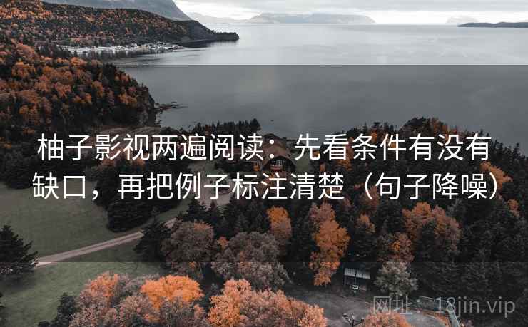 柚子影视两遍阅读：先看条件有没有缺口，再把例子标注清楚（句子降噪）